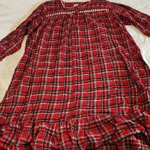 Laura Scott Red Plaid Women's Nightgown